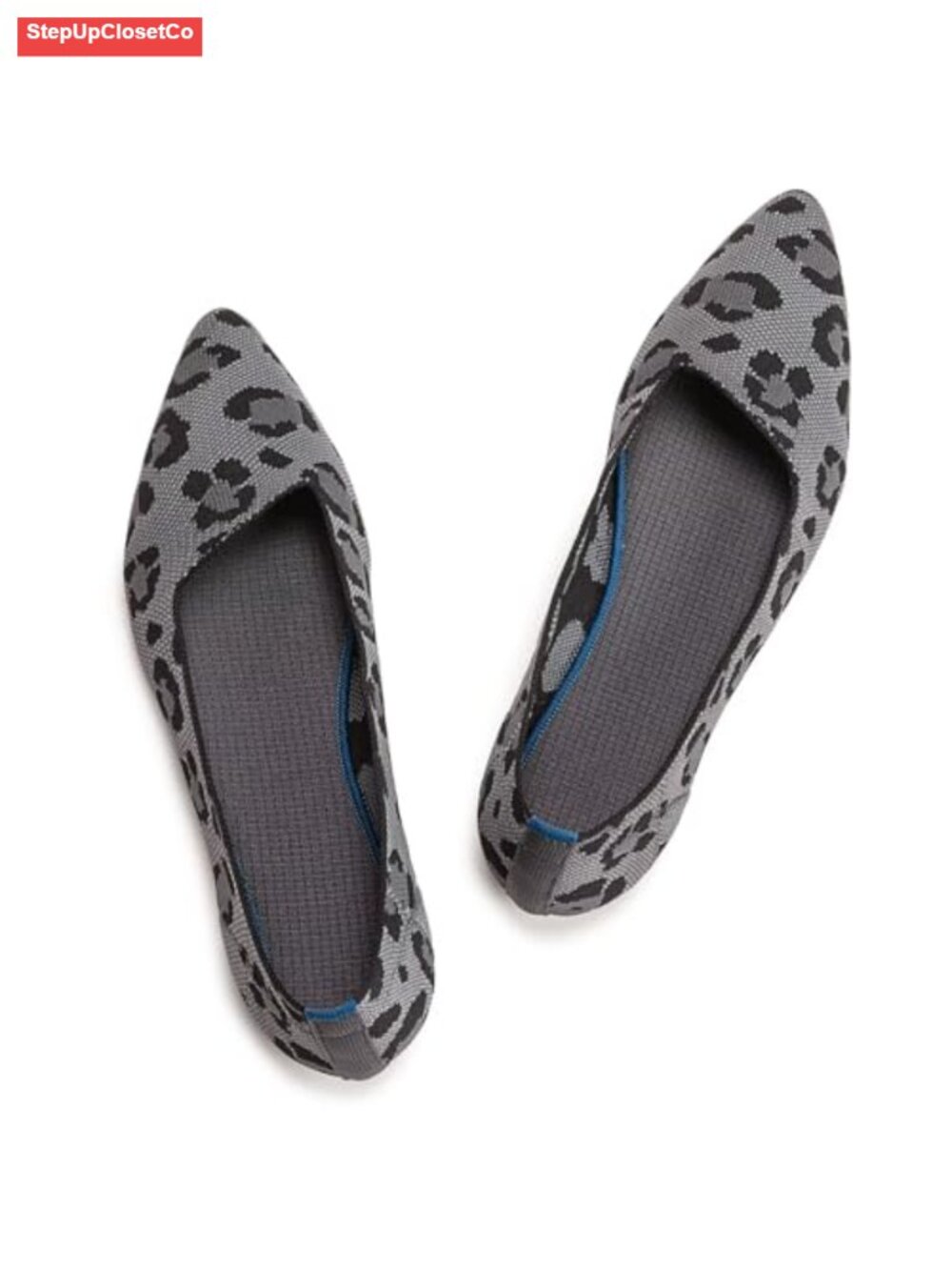 Pointed Toe Knit Flats Slip-On Dress Shoes Comfort Ballet